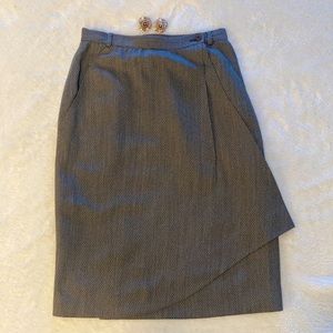 Vintage Giorgio Armani Le Collezioni Button Wrap Pencil Skirt